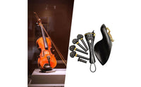Tailpiece Chinrest Pegs String Instrument Support Pin Set Carved Violin Peg Set Rich Resonance Violin Accessory Kit for Instrument Making