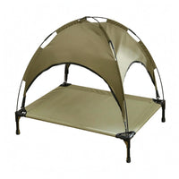 Open Sides Canopy Pet Bed Raised Elevated Pet Bed Textile Tented for Dogs, Cats, Indoor