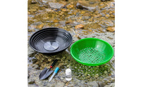 5 Pieces Gold Prospecting Kit Mineral Sifting Pan with Classifier Stepped Classifier Screen for Hobbyists