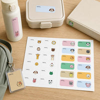 Cartoon Name Stickers for Kids - Waterproof Labels for School Supplies, Water Bottles & Books