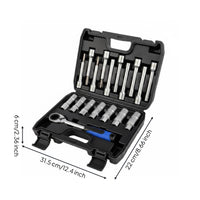 18 Pieces Vehicle Spring Strut Upper Mount Removal Tool High-Grade Alloy Steel Steel Strut Upper Mount Nut Tool Multi-Specification Automotive Tools
