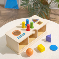 Child-Centered Wooden Shape Sorter Educational Shape Sorting Toy Sturdy Wooden Sorting Box Safe for Toddlers, Playroom, Daycare