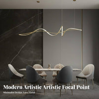 Energy Saving Linear Dining Room Chandelier High Brightness Minimalist Dining Table Light Adjustable Color Temperature Modern Minimalist Light Bar Dimmable for Interior Designers, Homeowners, Business Owners, Restaurant