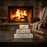 Home Bar Whisky Stones for a Light Luxury Style, Granite Drink Chiller Bar Accessories, 10 Pack of 2x2x2cm Cooling Stones