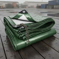 Waterproof Tarpaulin Weatherproof Heavy Duty Poly Tarp Tear-Resistant and Tear Proof Heavy Duty Tarp Rustproof Grommets for Truckers, Farmers, Campers, Outdoor, Construction Site, Roofing, Camping