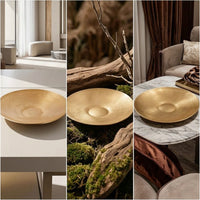 Metal Tray Antique Golden Aluminum Tray Decorative for Shelf