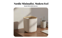Desktop Trash Can Pressure Loop Design Desktop Wastebasket Small Office Paper Basket Space-Saving Size Countertop Trash Bin