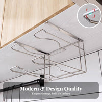 Under-Cabinet Lid and Board Holder Screwless Setup Installation Mountable Utility Holder Space-Efficient Kitchen Organizer for Home Dwellers