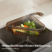 Triangular Drain Basket Multifunctional Triangle Sink Strainer Kitchen Sink Drain Basket Fast Draining Heat Resistant