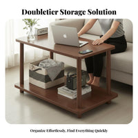 Compact Design 2-Tier Accent Table Space-Saving Home Furniture Versatile Use Nightstand Stable Support for Apartment Dwellers, Homeowners, Young Adults, Living Room, Small Areas, Bedroom, Entryway