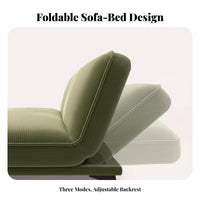 Foldable Design Folding Sofa Bed two-in-oneUse Armless Folding Futon Space-Saving transformable Furniture Adjustable Positions for Apartment Dwellers, Students, residents, Small areas, Living Room, Bedroom, Home beigeice