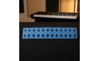 2 Pieces Molded Segment Lines Keyboard Key Strip Rectangular Conductive Rubber Strip Blue