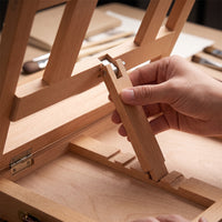 Tabletop Easel with Storage Drawers Adjustable Sketch Box Easel with Drawers Portable for Students, Beginners, Studio, Classroom