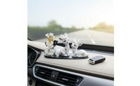 Glittering Rhinestone Deer Car Ornament Non-Damaging Safe Journey Deer Ornament Compact Size Cute Car Interior Decor Lightweight for Women, New Drivers, Couples, Center Console