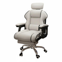 Height Adjustable Ergonomic Gaming Chair Full Recline High-Back Swivel Office Chair Padded Armrests for Gamers, Streamers, Study, Bedroom