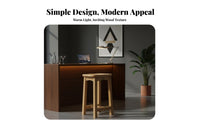 Sturdy Construction Square Saddle Stool High Load-Bearing Backless Saddle Stool Built-in Footrest Indoor Furniture Rounded Corners for Adults, Homeowners, Entertainers, Living Room, Home Bar, Kitchen, Restaurant