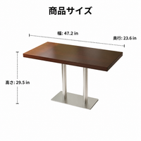 Wood Dining Table, For 2 People, Rectangular, 75cm Height, Cafe Style, Wooden Dining Table