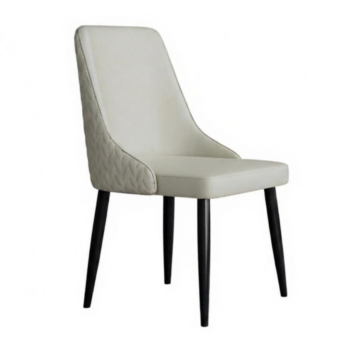 Padded Cushion Upholstered Dining Seat Elegant Design Quilted Back Side Chair High-Density Foam Indoor Seating Sturdy Frame for Restaurant Owners, Hotel Managers, Interior Decorators, Living Room, Kitchen, Home Office