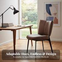 Upholstered Armless Dining Chair Soft Padded Modern Minimalist Side Chair Long-Lasting Sturdy Construction
