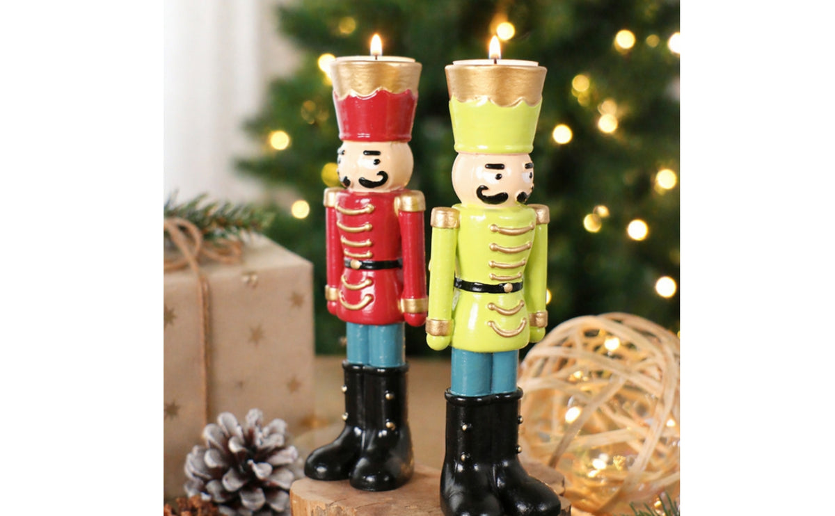Nutcracker Candle Holder for Christmas Decor