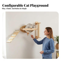 Space-Saving personalizedizable Cat vertical Furniture abradeabradeer-accommodating personalizedizable Cat vertical Shelves Comfortable cat sling Pet Accessory Sturdy and long-finaling for People with Small Homes, Apartment, Indoors, Living Room, Bedroom
