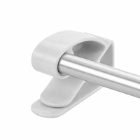 Bedroom & Kitchen Towel Rail, Stainless Steel Over the Door Bar for Students, No-Drill Hanger for Cabinet Storage, Drying Rack