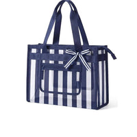 Top Zipper Closure Rectangular Mesh Tote Bag Stands Upright Mesh Beach Tote Large Capacity