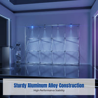 Aluminum Alloy Mesh Display Stand, Foldable Poster Frame, Windproof Outdoor Backdrop, Personalized Event Wall