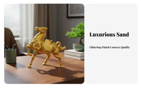 Finely Crafted Horse with Yuanbao Figurine High-Quality Craftsmanship Chinese Auspicious Horse Figurine Intricate Details for Office, Home
