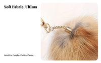 2 Pieces Canine Ears and Tail Set Cute Design Cat Ears Headband and Tail Canine Costume Kit Comfortable to Wear for Children