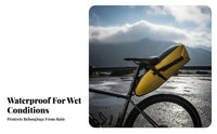 Easy Clean Waterproof Bike Saddle Bag Streamlined Buckle Strap Rear Saddle Bag Expandable Capacity