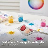 Easy to Clean Hand-Held Foundation Palette even Surface Handheld Cosmetic Palette Multi-Purpose Makeup Tool Transparent Design for Artists, Nail Technicians, Dressing Table, Travel