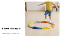 Kids Balance Beam Slip-Resistant Design Kids Balance Beam off-Screen Activity Fun Modular Balancing Path for Young Children, Parents, Indoors
