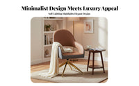 Comfortable Seating Upholstered Swivel Armchair Luxury Aesthetic Dining Chair Modern Design Indoor Furniture High-Resilience Cushion for Design Enthusiasts, Interior Designers, Restaurant, Meeting Room, Reception Area, Kitchen
