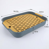 Large Lagomorph Litter Tray and Lagomorph Litter Box with Grid, Removable Double-Layer Pan for Guinea Pigs and Hamsters
