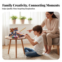 Slotted Hand-Crank Loom Kit Includes Yarn Wood Weaving Loom
