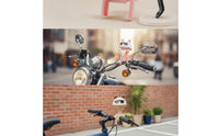 Rear-View-Mirror Mounted Phone Holder with Sunshade One-Button Clamping Motorcycle Phone Holder Anti-Slip Universal for Riders, Commuters, Bicycles