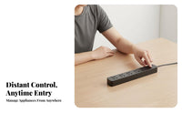 Smart Power Strip Timer Function Power Strip Scheduling & Timers Remote Control Extension Cord for Tech Enthusiasts, E-Sports Participants, Home