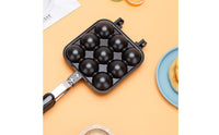 Non-Stick Double Sided Grill Pan Even Heat Conduction Savory Ball Ball Appliance for Home Kitchen