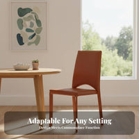 Stackable Design Upholstered High-Back Chair Nordic Inspired Home Furniture Modern Design Indoor Seating Ergonomic Backrest for Homeowners, Business Owners, Dining Room, Restaurant, Office, Kitchen