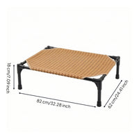 Indoor Raised Pet Bed Low-Height Elevated Dog Bed Breathable Pet Cot with Iron Frame Sturdy for Dogs, Cats, Young Dogs, Living Room, Bedroom