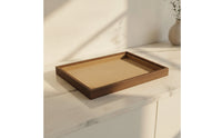 Shielding Jewelry Tray with Velvet Lining Elegant Wood Jewelry Tray Sturdy Compact for Collectors