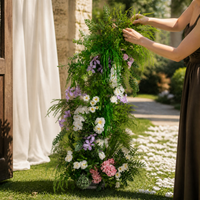 Monet Garden Artificial Butterfly Flower Arch for Wedding & Event Decor
