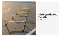 Versatile 2 in 1 Agility Ladder Hurdles Portable Agility Ladder and Hurdle Set Lightweight Coordination Training Hurdles Long-Lasting for Basketball Players, Athletes, Coaches, Outdoor, Sports Field, Gym