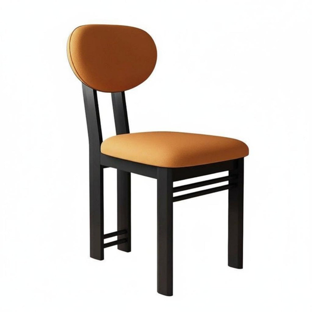 Upholstered Wooden Dining Chair Wabi-Sabi aesthetic Upholstered Wooden Leg Chair