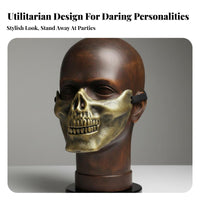 Adjustable Straps Lower Face skeletal face covering Reusable Themed Mexteriorh Cover Breathable Costume Accessory Lightweight for Cosplayers, entertainers, Cyclists, Halloween, fancy dress galas, Cosplay event, exteriordoor pedaling