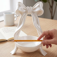 Bowknot Jewelry Display Stand for Necklaces, Rings, and Earrings - Desktop Organizer for Dressing Table