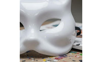 White Canine Mask Lightweight Blank Canine Mask Comfortable Fit for Art Projects