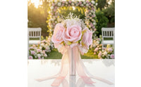 Bridal Bouquet Lightweight Wedding Bouquet Artificial Flowers for Brides, Bridesmaids