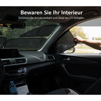 Car Window Sun Shade for Privacy and Heat Insulation, Clip-on Front Windshield and Side Window Sun Blocker